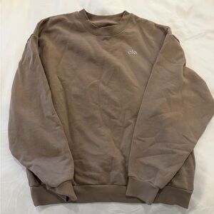 ALO Yoga Men's Taupe Crewneck Sweater